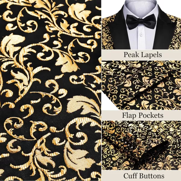 COOFANDY Mens Floral Blazer Suit Jacket Dinner Party Prom Wedding Stylish Tuxedo