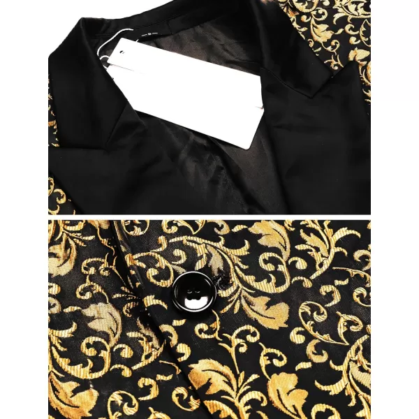 COOFANDY Mens Floral Blazer Suit Jacket Dinner Party Prom Wedding Stylish Tuxedo
