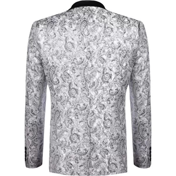 COOFANDY Mens Floral Blazer Suit Jacket Dinner Party Prom Wedding Stylish Tuxedo