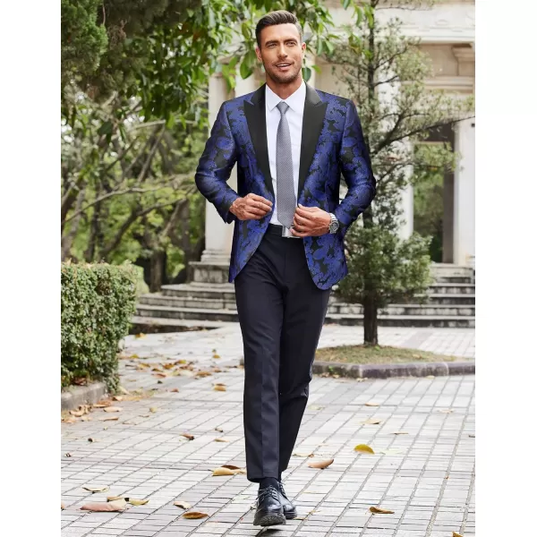 COOFANDY Men's Floral Paisley Formal Tuxedo Suit Jacket Dress Dinner Party Prom Weeding Blazer