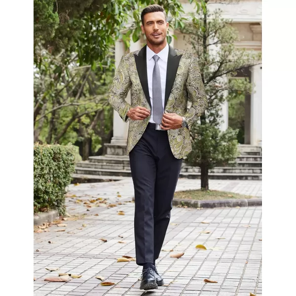 COOFANDY Men's Floral Paisley Formal Tuxedo Suit Jacket Dress Dinner Party Prom Weeding Blazer