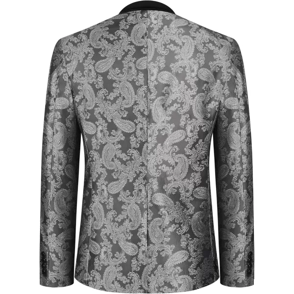COOFANDY Men's Floral Paisley Formal Tuxedo Suit Jacket Dress Dinner Party Prom Weeding Blazer