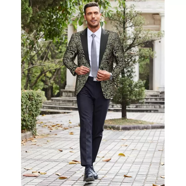 COOFANDY Men's Floral Paisley Formal Tuxedo Suit Jacket Dress Dinner Party Prom Weeding Blazer