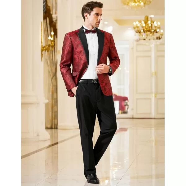 COOFANDY Men's Floral Paisley Formal Tuxedo Suit Jacket Dress Dinner Party Prom Weeding Blazer