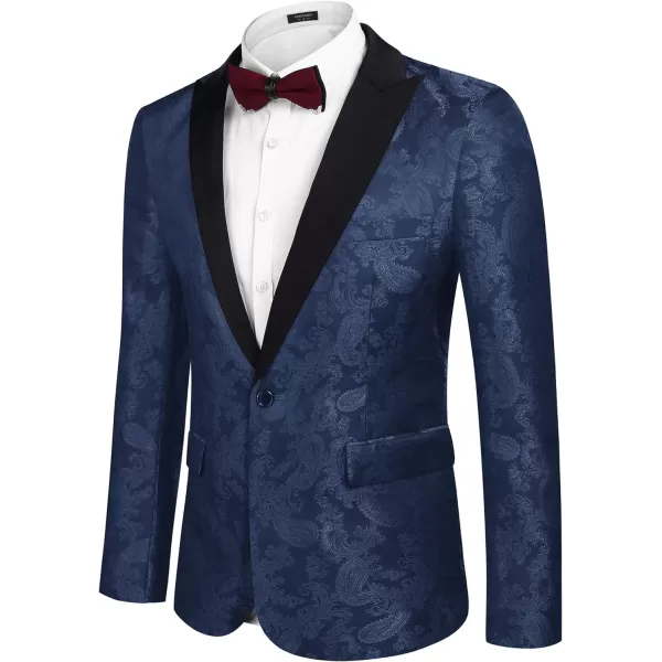 COOFANDY Men's Floral Paisley Formal Tuxedo Suit Jacket Dress Dinner Party Prom Weeding Blazer