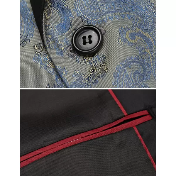 COOFANDY Men's Floral Paisley Formal Tuxedo Suit Jacket Dress Dinner Party Prom Weeding Blazer
