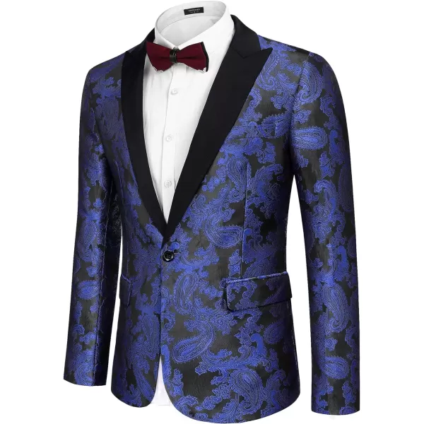 COOFANDY Men's Floral Paisley Formal Tuxedo Suit Jacket Dress Dinner Party Prom Weeding Blazer