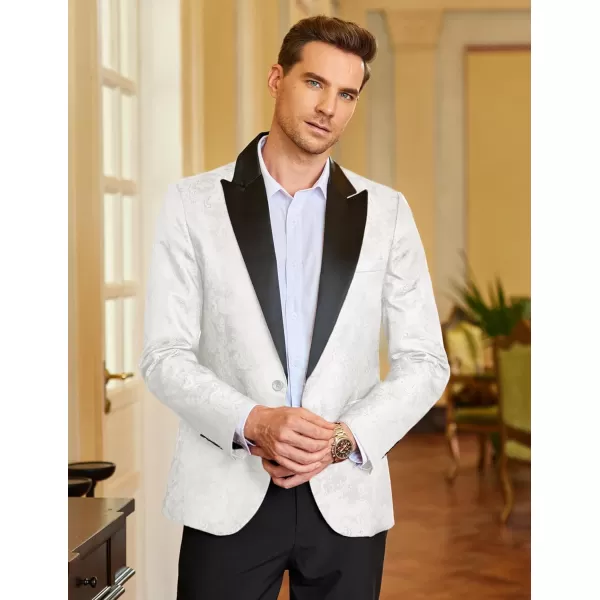 COOFANDY Men's Floral Paisley Formal Tuxedo Suit Jacket Dress Dinner Party Prom Weeding Blazer