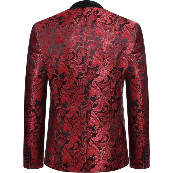 COOFANDY Men's Floral Paisley Formal Tuxedo Suit Jacket Dress Dinner Party Prom Weeding Blazer
