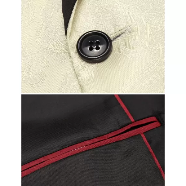 COOFANDY Men's Floral Paisley Formal Tuxedo Suit Jacket Dress Dinner Party Prom Weeding Blazer