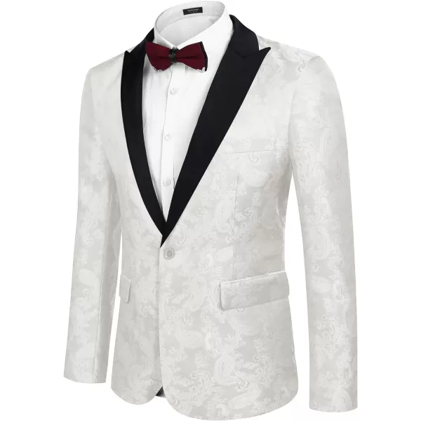 COOFANDY Men's Floral Paisley Formal Tuxedo Suit Jacket Dress Dinner Party Prom Weeding Blazer