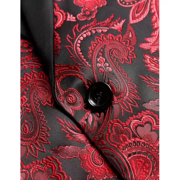COOFANDY Men's Floral Paisley Formal Tuxedo Suit Jacket Dress Dinner Party Prom Weeding Blazer