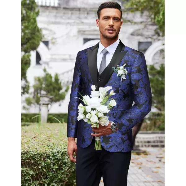 COOFANDY Men's Floral Paisley Formal Tuxedo Suit Jacket Dress Dinner Party Prom Weeding Blazer