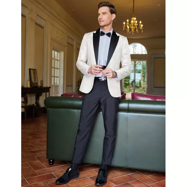 COOFANDY Men's Floral Paisley Formal Tuxedo Suit Jacket Dress Dinner Party Prom Weeding Blazer