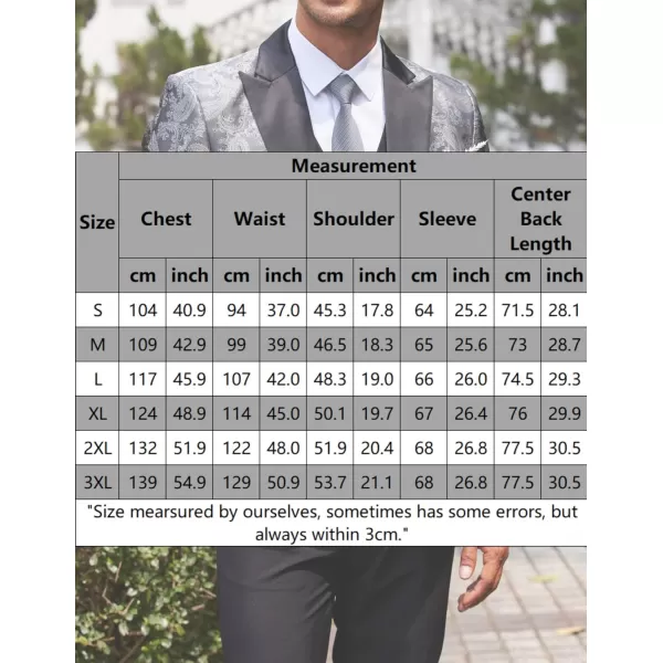 COOFANDY Men's Floral Paisley Formal Tuxedo Suit Jacket Dress Dinner Party Prom Weeding Blazer