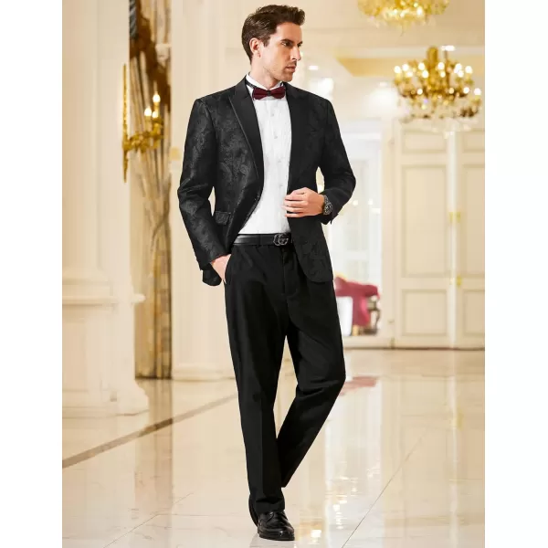 COOFANDY Men's Floral Paisley Formal Tuxedo Suit Jacket Dress Dinner Party Prom Weeding Blazer