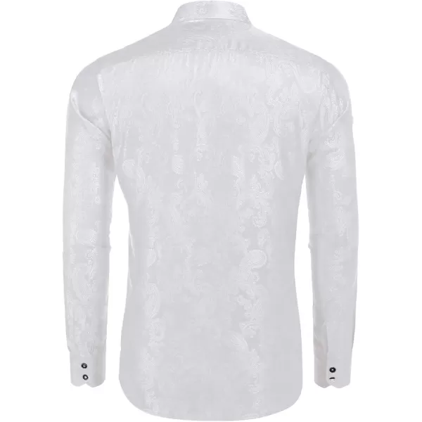 COOFANDY Men's Floral Printed Dress Shirt Long Sleeve Paisley Button Down Shirts for Wedding Party Prom