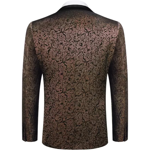 COOFANDY Men's Floral Tuxedo Jacket Jacquard Suit Jacket Slim Fit Blazer for Wedding, Prom, Dinner