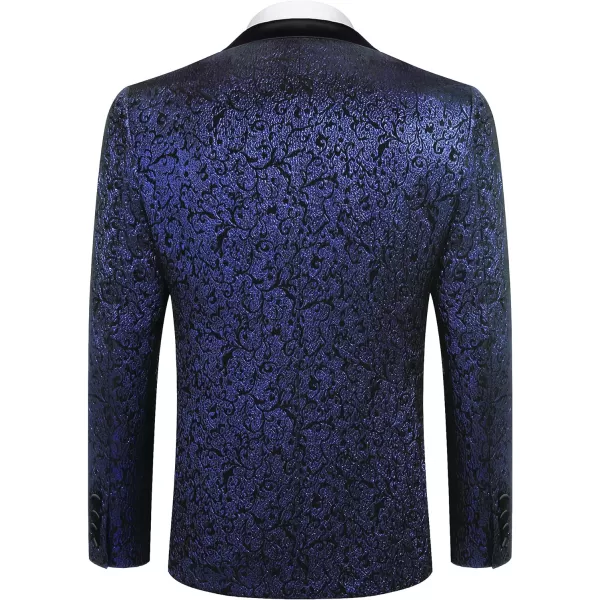 COOFANDY Men's Floral Tuxedo Jacket Jacquard Suit Jacket Slim Fit Blazer for Wedding, Prom, Dinner