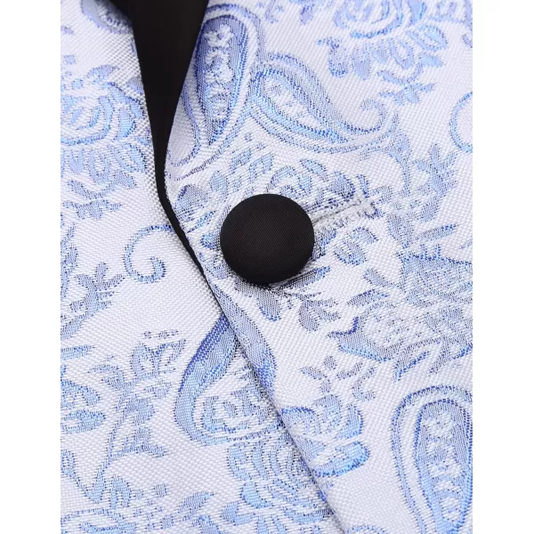COOFANDY Men's Floral Tuxedo Jacket Jacquard Suit Jacket Slim Fit Blazer for Wedding, Prom, Dinner