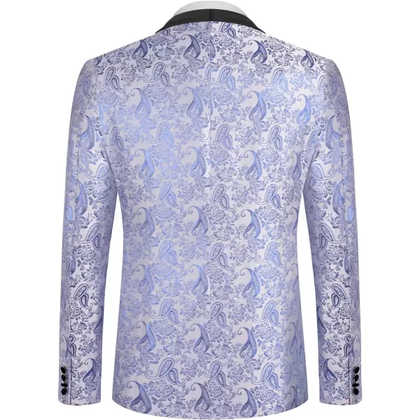 COOFANDY Men's Floral Tuxedo Jacket Jacquard Suit Jacket Slim Fit Blazer for Wedding, Prom, Dinner