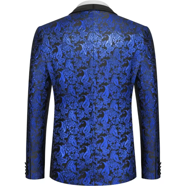 COOFANDY Men's Floral Tuxedo Jacket Jacquard Suit Jacket Slim Fit Blazer for Wedding, Prom, Dinner