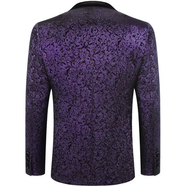COOFANDY Men's Floral Tuxedo Jacket Jacquard Suit Jacket Slim Fit Blazer for Wedding, Prom, Dinner