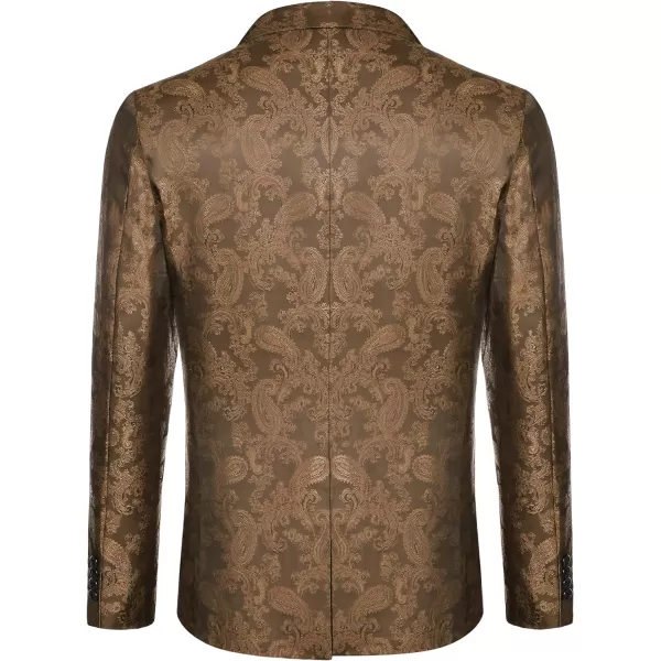 COOFANDY Men's Floral Tuxedo Jacket Paisley Notch Lapel Stylish Suit Blazer Jacket for Wedding, Dinner, Prom, Party