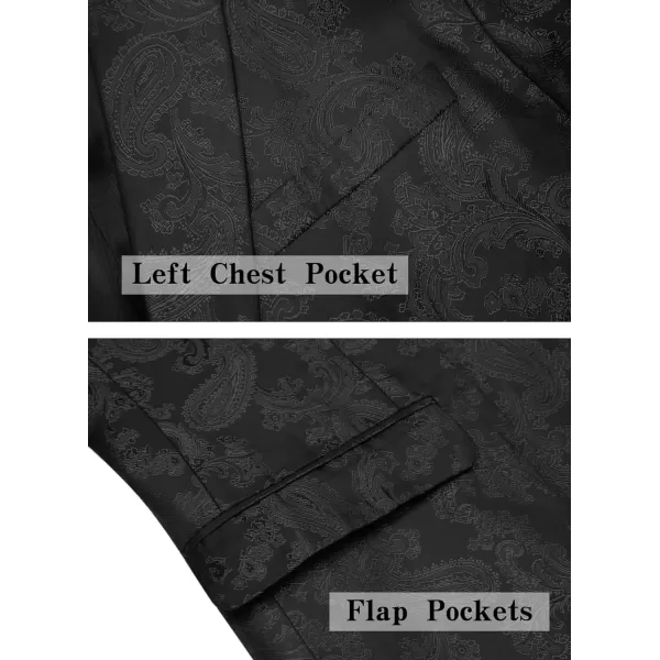 COOFANDY Men's Floral Tuxedo Jacket Paisley Notch Lapel Stylish Suit Blazer Jacket for Wedding, Dinner, Prom, Party