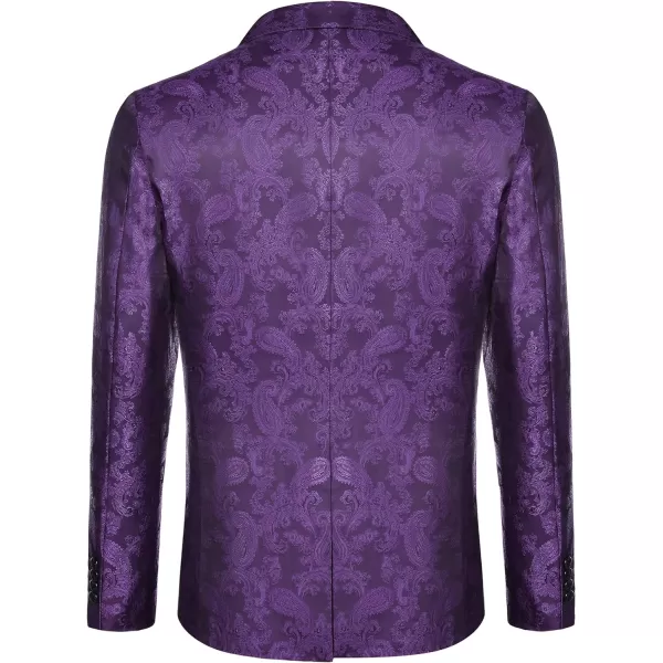 COOFANDY Men's Floral Tuxedo Jacket Paisley Notch Lapel Stylish Suit Blazer Jacket for Wedding, Dinner, Prom, Party