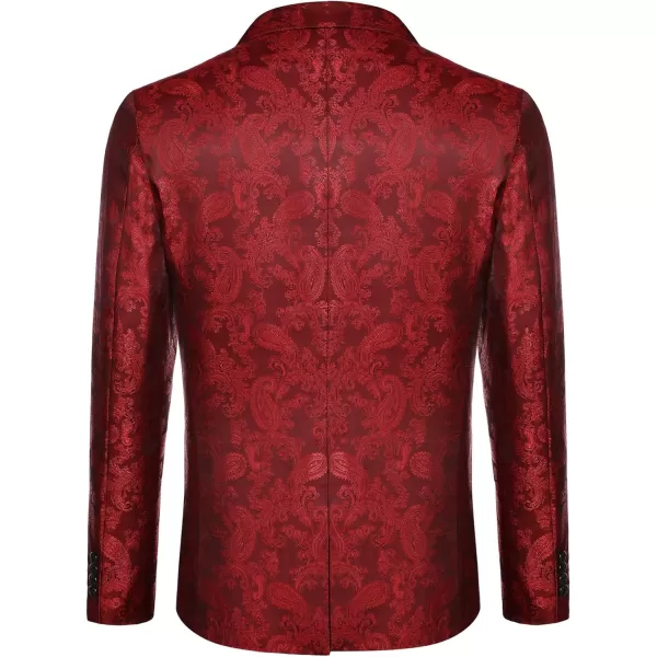 COOFANDY Men's Floral Tuxedo Jacket Paisley Notch Lapel Stylish Suit Blazer Jacket for Wedding, Dinner, Prom, Party