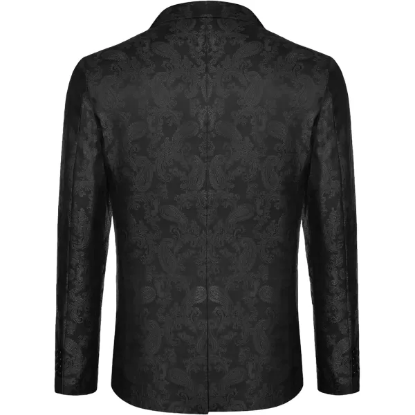 COOFANDY Men's Floral Tuxedo Jacket Paisley Notch Lapel Stylish Suit Blazer Jacket for Wedding, Dinner, Prom, Party