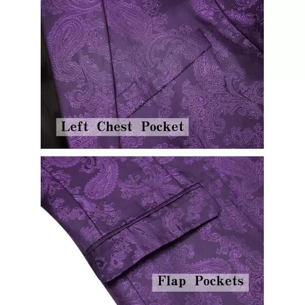 COOFANDY Men's Floral Tuxedo Jacket Paisley Notch Lapel Stylish Suit Blazer Jacket for Wedding, Dinner, Prom, Party
