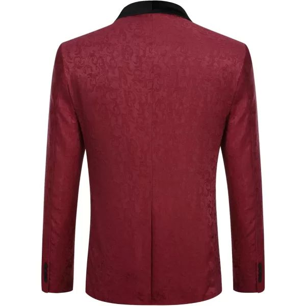 COOFANDY Men's Floral Tuxedo Jacket Paisley Shawl Lapel Stylish Suit Blazer Jacket for Wedding, Dinner, Party, Prom