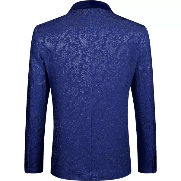 COOFANDY Men's Floral Tuxedo Jacket Paisley Shawl Lapel Stylish Suit Blazer Jacket for Wedding, Dinner, Party, Prom
