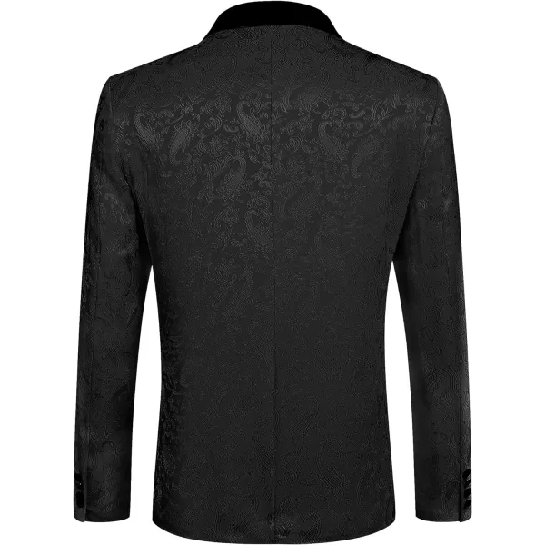 COOFANDY Men's Floral Tuxedo Jacket Paisley Shawl Lapel Stylish Suit Blazer Jacket for Wedding, Dinner, Party, Prom