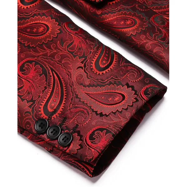 COOFANDY Mens Floral Tuxedo Jacket Paisley Shawl Lapel Suit Blazer Jacket for Dinner,Prom,Wedding