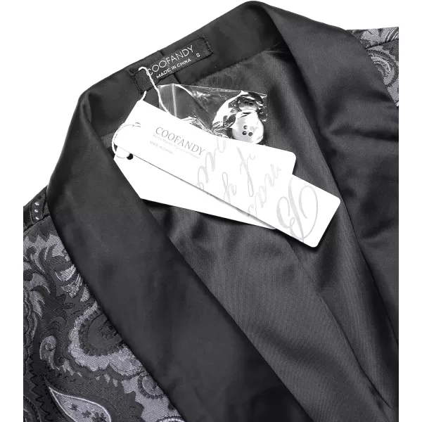 COOFANDY Mens Floral Tuxedo Jacket Paisley Shawl Lapel Suit Blazer Jacket for Dinner,Prom,Wedding