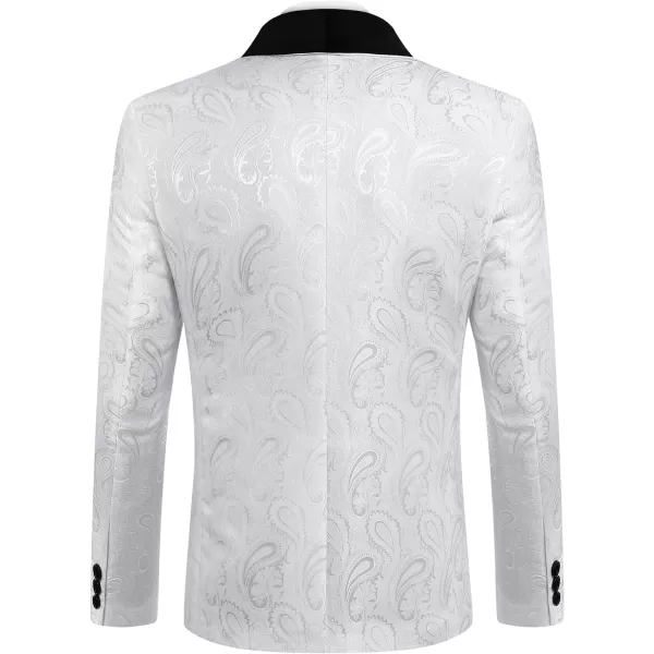 COOFANDY Mens Floral Tuxedo Jacket Paisley Shawl Lapel Suit Blazer Jacket for Dinner,Prom,Wedding