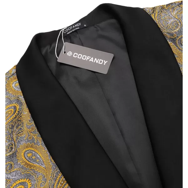 COOFANDY Mens Floral Tuxedo Jacket Paisley Shawl Lapel Suit Blazer Jacket for Dinner,Prom,Wedding