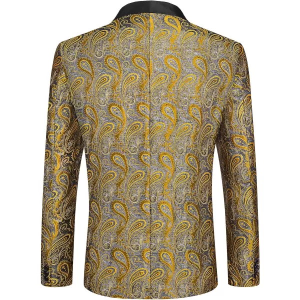 COOFANDY Mens Floral Tuxedo Jacket Paisley Shawl Lapel Suit Blazer Jacket for Dinner,Prom,Wedding