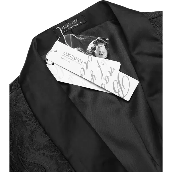 COOFANDY Mens Floral Tuxedo Jacket Paisley Shawl Lapel Suit Blazer Jacket for Dinner,Prom,Wedding