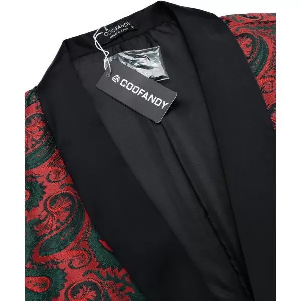 COOFANDY Mens Floral Tuxedo Jacket Paisley Shawl Lapel Suit Blazer Jacket for Dinner,Prom,Wedding