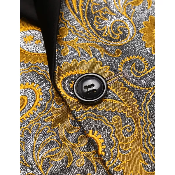 COOFANDY Mens Floral Tuxedo Jacket Paisley Shawl Lapel Suit Blazer Jacket for Dinner,Prom,Wedding