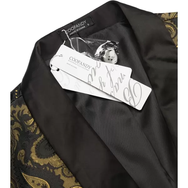 COOFANDY Mens Floral Tuxedo Jacket Paisley Shawl Lapel Suit Blazer Jacket for Dinner,Prom,Wedding
