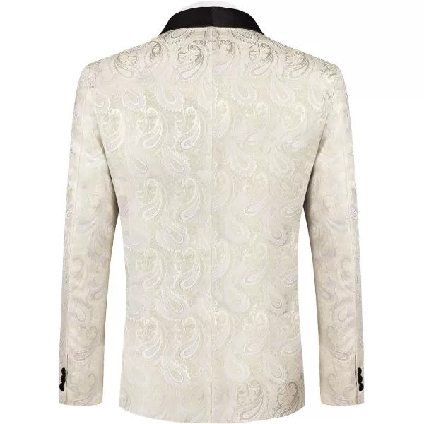 COOFANDY Mens Floral Tuxedo Jacket Paisley Shawl Lapel Suit Blazer Jacket for Dinner,Prom,Wedding