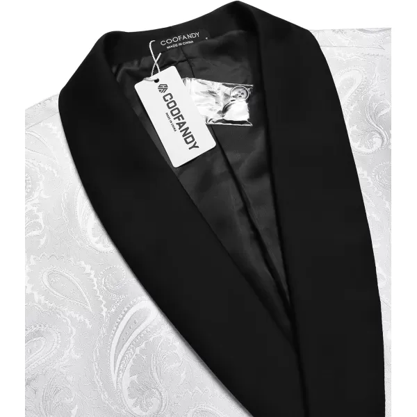 COOFANDY Mens Floral Tuxedo Jacket Paisley Shawl Lapel Suit Blazer Jacket for Dinner,Prom,Wedding