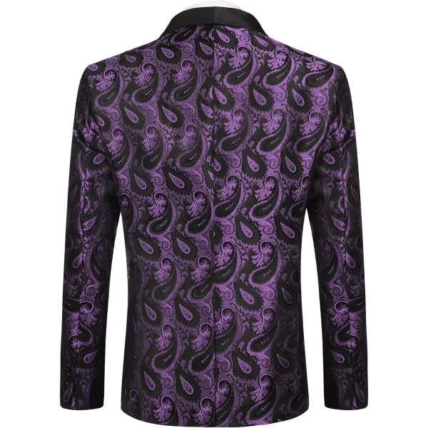 COOFANDY Mens Floral Tuxedo Jacket Paisley Shawl Lapel Suit Blazer Jacket for Dinner,Prom,Wedding