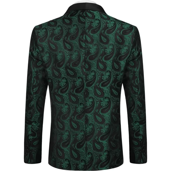 COOFANDY Mens Floral Tuxedo Jacket Paisley Shawl Lapel Suit Blazer Jacket for Dinner,Prom,Wedding