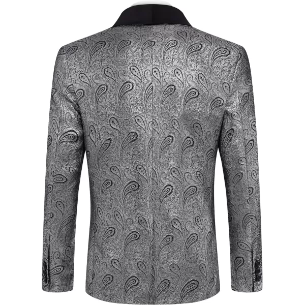 COOFANDY Mens Floral Tuxedo Jacket Paisley Shawl Lapel Suit Blazer Jacket for Dinner,Prom,Wedding